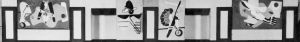 Aviation: Evolution of Forms Under Aerodynamic Limitations, 1935–37, P141. Lost model for Aviation: Evolution of Forms Under Aerodynamic Limitations, second-floor foyer, Newark Airport Administration Building. Detail of the "South Wall," or Modern Aviation.
