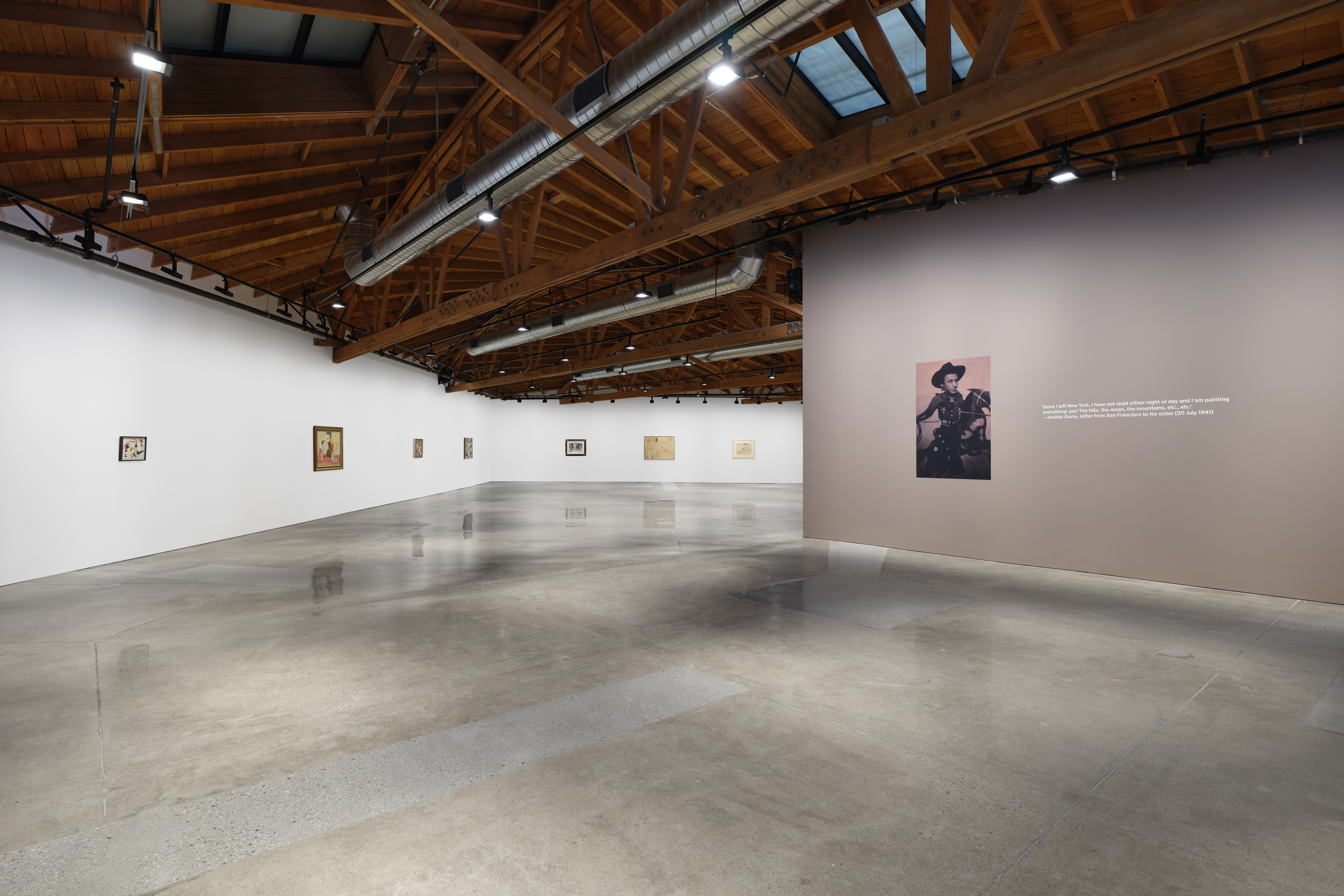 Installation photograph: Arshile Gorky: Horizon West, Hauser & Wirth, West Hollywood,  February 21&ndash;April 25, 2026. Courtesy of Hauser & Wirth Gallery. Photograph by Paul Salveson.