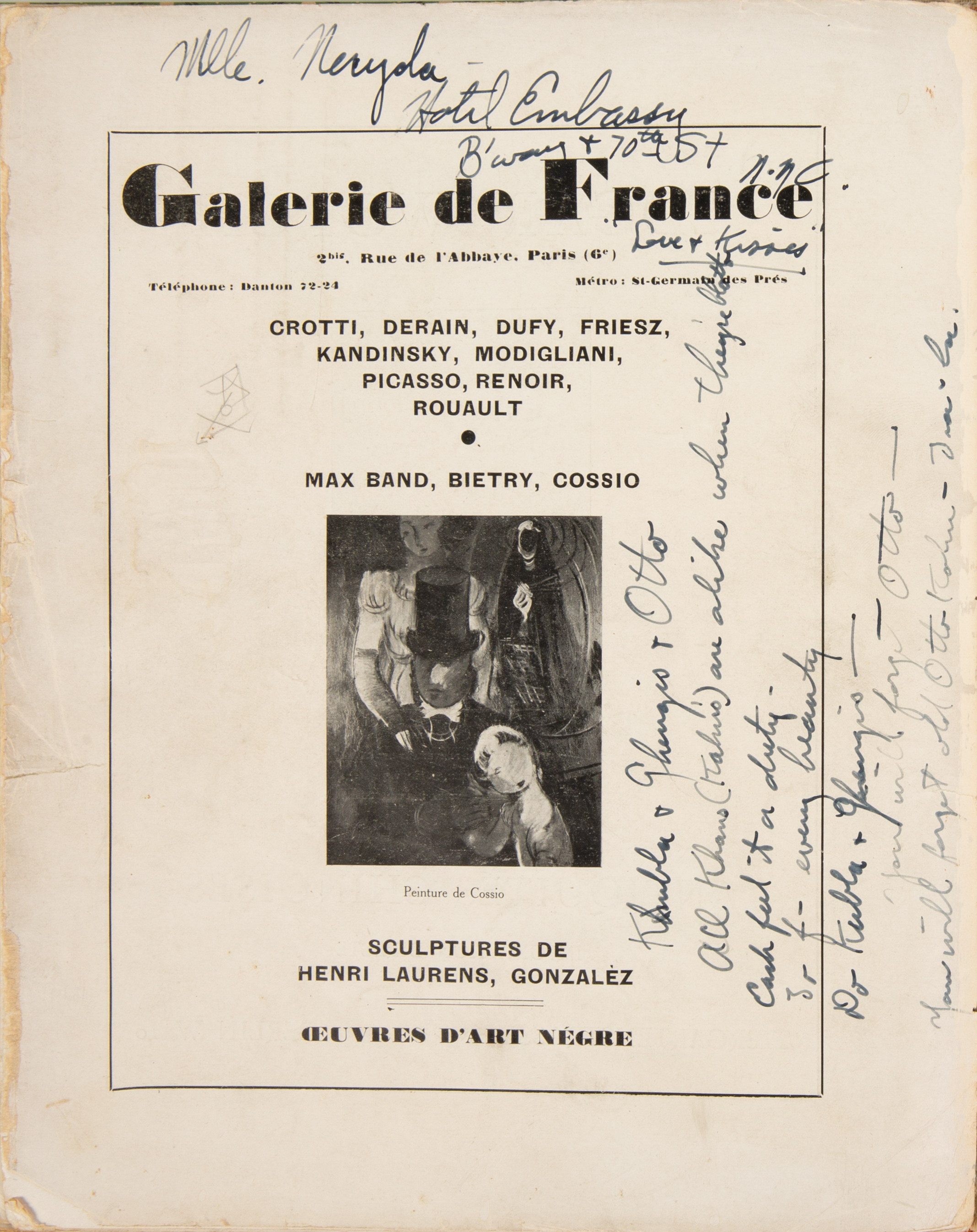 Inscriptions by Arshile Gorky. Photo: Antonio Carloni.
