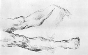 D'après Luca Signorelli: étude de jambes, 1884–86 (3003-52b)