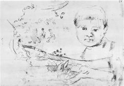 Etude d'arbres et tête d'enfant, 1875–78 (2260-TA)