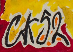 Untitled, 1952 (P1952.10). Detail of signature.
