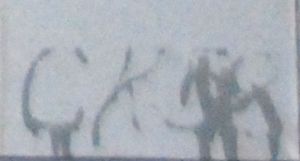 #11, 1958 (P1958.1). Detail of signature on recto lower right.
