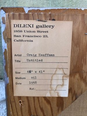 #11, 1958 (P1958.1). Dilexi Gallery label on  verso upper right.