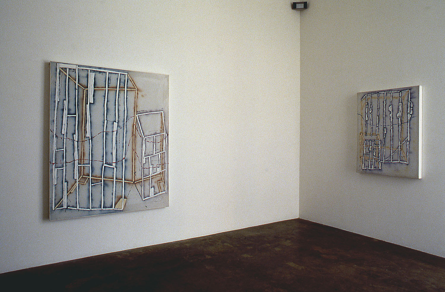 Installation photograph: Installation photo from Craig Kauffman: New Paintings Exhibition at the Asher Faure Gallery in 1988.