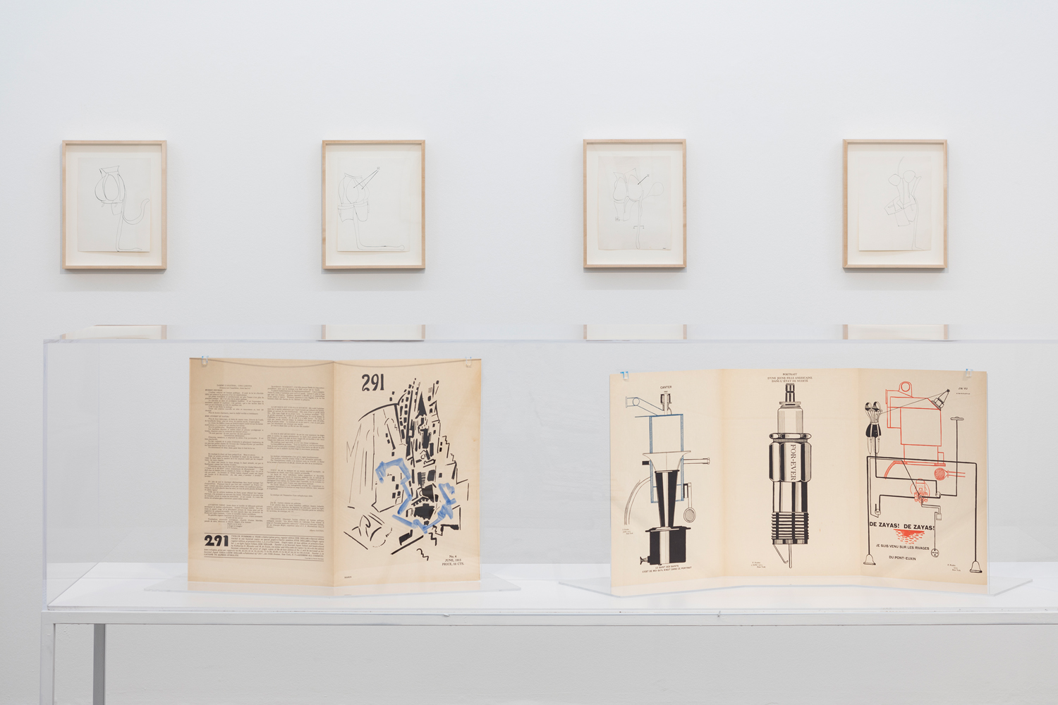 Installation photograph: Installation view of the Craig Kauffman: Works from 1962 - 1964 in Dialogue with Francis Picabia and Marcel Duchamp exhibition at Spr&uuml;th Magers, Berlin, Germany in April, 2016. Photo by Timo Ohler. Courtesy Spr&uuml;th Magers Gallery.