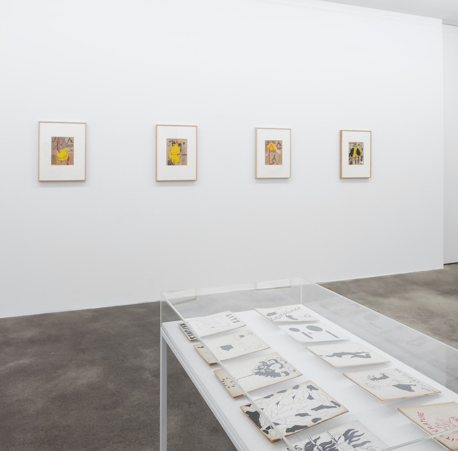 Installation photograph: Installation view of the Craig Kauffman: Works from 1962 - 1964 in Dialogue with Francis Picabia and Marcel Duchamp exhibition at Spr&uuml;th Magers, Berlin, Germany in April, 2016. Photo by Timo Ohler. Courtesy Spr&uuml;th Magers Gallery.
