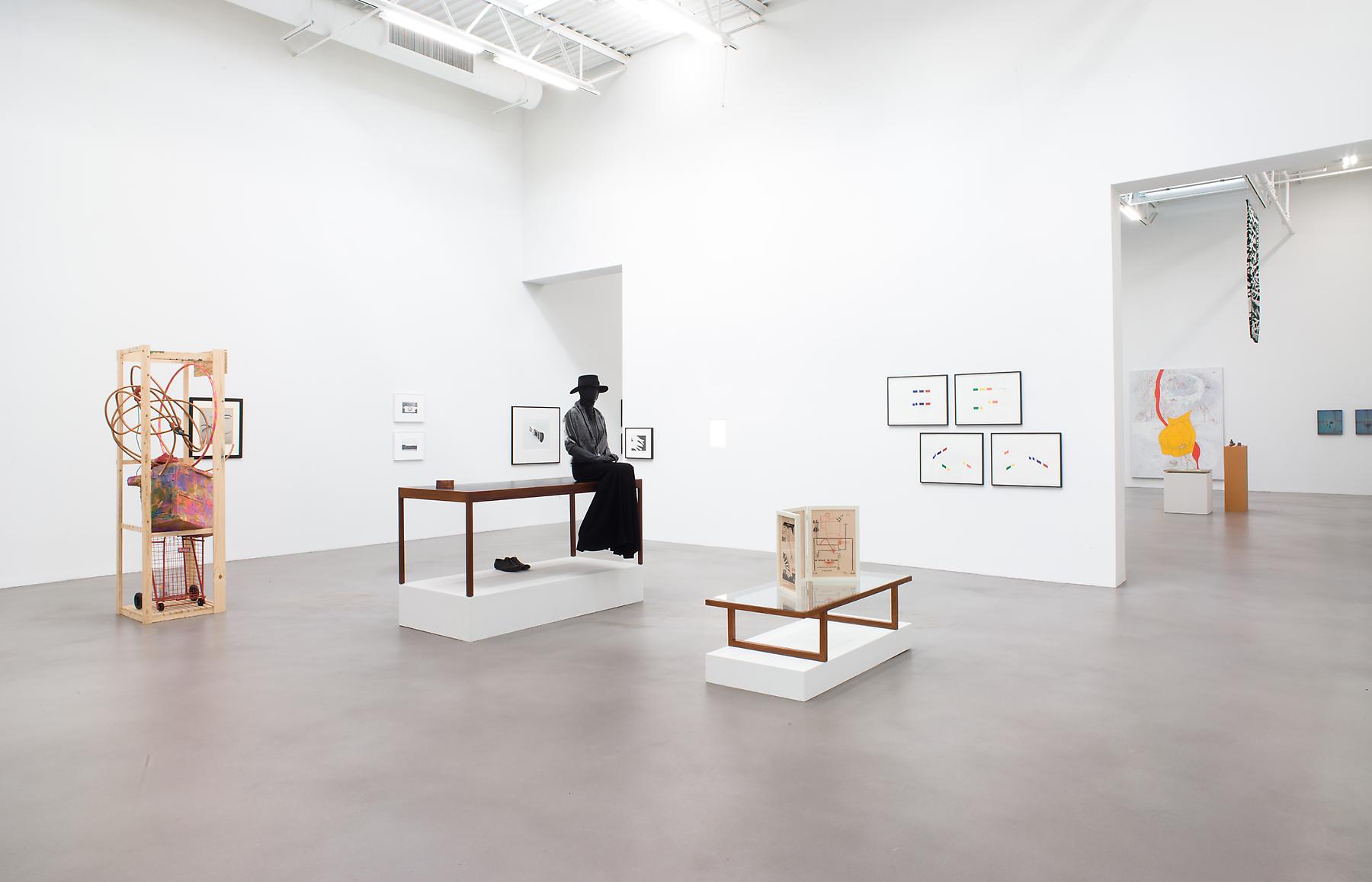 Installation photograph: Installation view of "A Machinery for Living, Organized by Walead Beshty" exhibition. Courtesy Petzel Gallery.