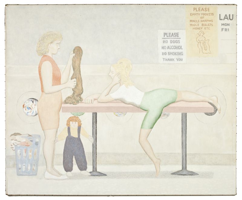 Woman on Laundromat Table (P286)