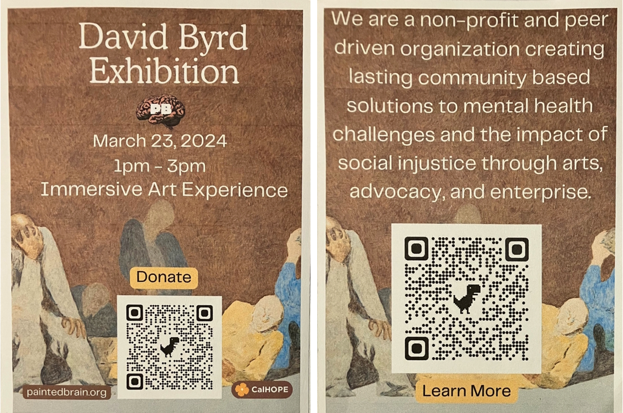 Event: Painted Brain Mental Health Advocacy event at Matthew Brown Gallery, March 23,2024. Photo courtesy of Painted Brain.