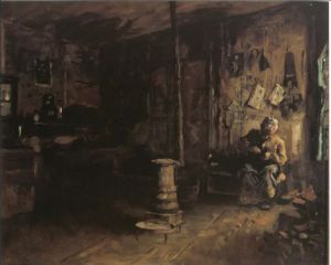 Shoemaker Haggerty's Shop (Study for Old Whalers of Nantucket), c.1887 (26.1.23)