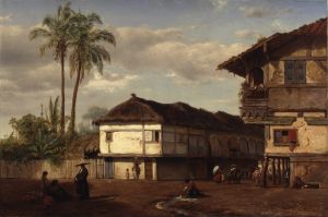Street View in Guayaquil (Johnson and Louis Rémy Mignot), 1859 (34.0.2r)