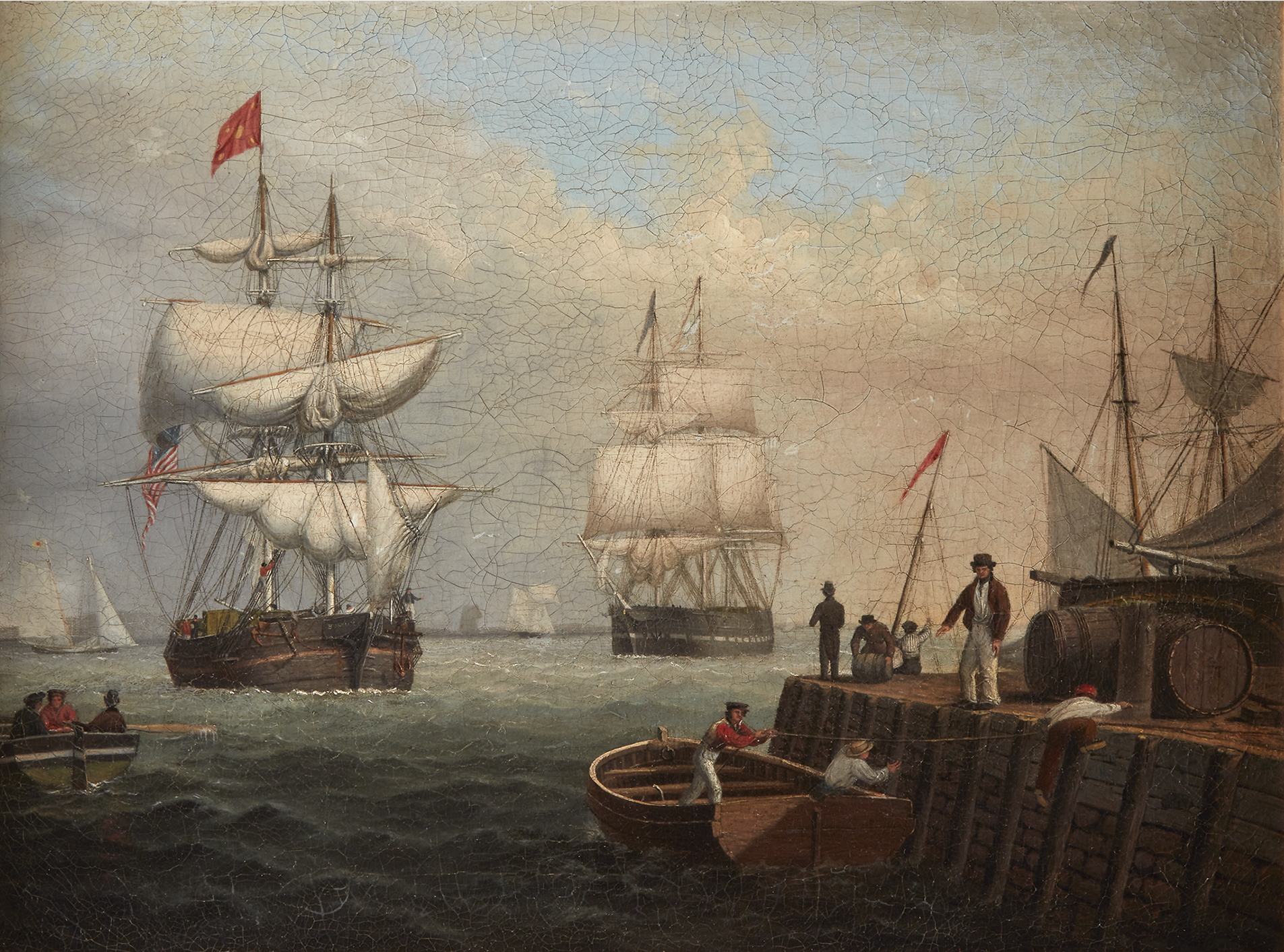 Boston Harbor, c.1845–50 (inv. 553) | Catalogue entry | Fitz Henry Lane ...