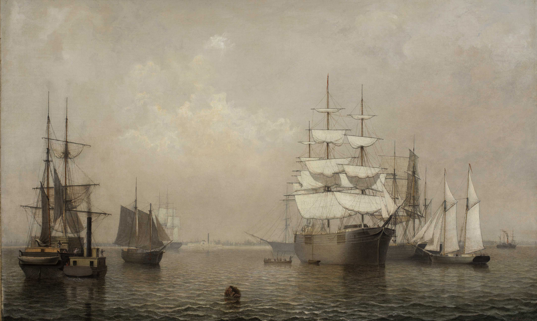 Merchantmen Off Boston Harbor, 1853 (inv. 267) | Catalogue entry | Fitz ...