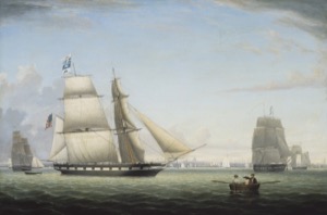 Brig "Antelope" in Boston Harbor, 1863 (inv. 43)