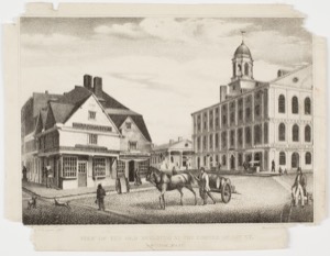 View of the Old Building at the corner of Ann St., Boston, Mass., 1835 (inv. 445)
