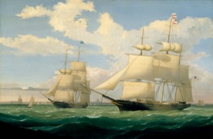 The Ships "Winged Arrow" and "Southern Cross" in Boston Harbor, 1853 (inv. 54)