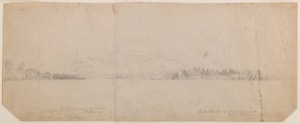 Camden Mountains from the South Entrance to Harbor, 1855 (inv. 171)