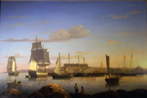 Gloucester Harbor at Dusk, c.1852 (inv. 563)