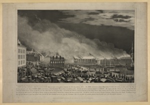 View of the Great Conflagration That Took Place on the Night of Saturday, 14th January 1837, Copyright 1838 by Thomas Moore (inv. 708)