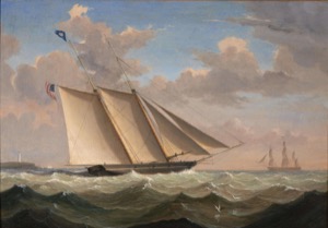 The Topsail Schooner "Kamehameha III" in Boston Harbor, 1846 (inv. 301)