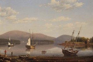 Bar Island and Mt. Desert Mountains from Somes Settlement, 1850 (inv. 401)