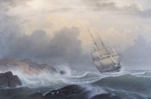 Ship in a Storm off Gloucester, Mass., 1852 (inv. 233)