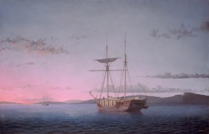 Lumber Schooners at Evening on Penobscot Bay, 1863 (inv. 343)