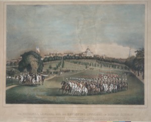 The National Lancers with the Reviewing Officers on Boston Common., 1837 (inv. 512)
