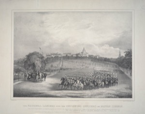 The National Lancers with the Reviewing Officers on Boston Common., 1837 (inv. 511)