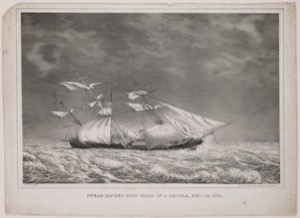 Steam packet ship Mass., in a Squall, Nov. 10, 1845, n.d. (inv. 687)