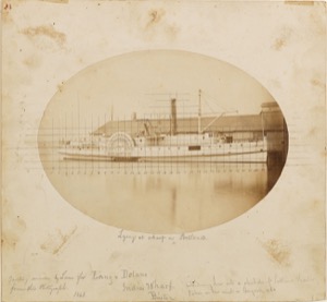 Steamer "Harvest Moon," Lying at Wharf in Portland, 1863 (inv. 186)