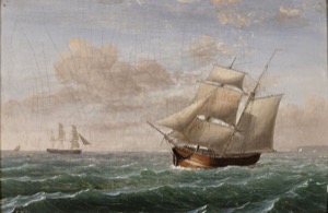 Two Ships in Rough Seas, 1847 (inv. 34)