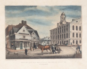 View of the Old Building at the Corner of Ann St, Boston, 1835 (inv. 503)