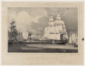 View in Boston Harbour, c.1837 (inv. 525)
