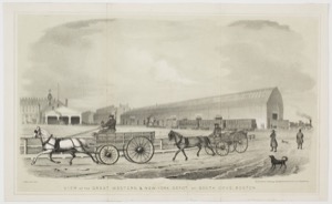 View of the Great Western & New-York Depot at South Cove, Boston, n.d. (inv. 460)