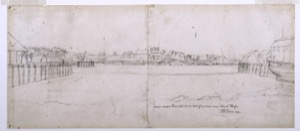 View Across Gloucester Inner Cove, from Road near Beach Wharf, 1850s (inv. 142)
