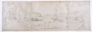 View in West Parish on Lower Road, c.1863 (inv. 124)