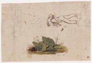 Plant and Two Figures, 1850s (inv. 198)