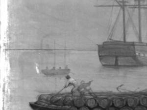 Harbor of Boston, with the City in the Distance, c.1846–47 (inv. 88). Infrared image (detail)