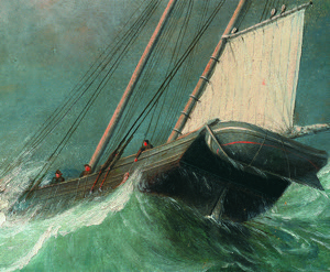 A Smart Blow, c.1856 (inv. 9). A Smart Blow (detail of crew fishing)