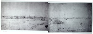 Gloucester from Steepbank, c.1855 (inv. 125). Image combining inv.125 with inv.234