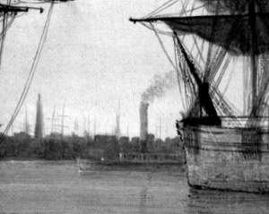Boston Harbor, Sunset, 1850–55 (inv. 242). Infrared image (detail)