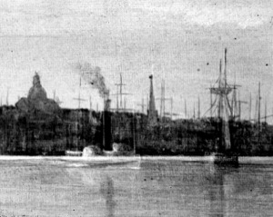 Boston Harbor, Sunset, 1850–55 (inv. 242). Infrared image (detail)