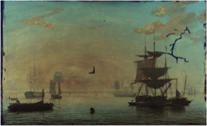 Harbor of Boston, with the City in the Distance, c.1846–47 (inv. 88). Harbor of Boston, with the City in the Distance (under ultra violet light)