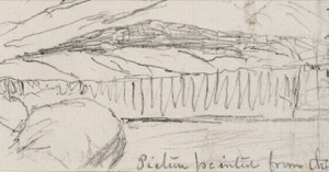 Coffins Beach from the Loaf, 1862 (inv. 153). detail to show pencil chatter marks