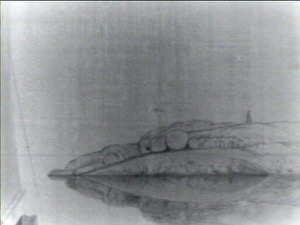 The Western Shore with Norman's Woe, 1862 (inv. 18). Infrared image (detail of reflection)