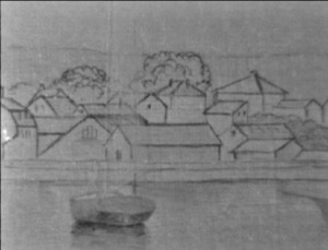 Watch House Point, 1860 (inv. 292). Infrared image (detail)