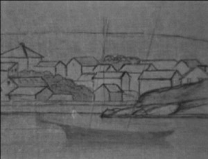 Watch House Point, 1860 (inv. 292). Infrared image (detail)