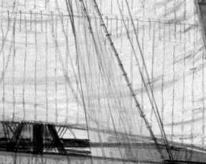Boston Harbor, Sunset, 1850–55 (inv. 242). Infrared image (detail)